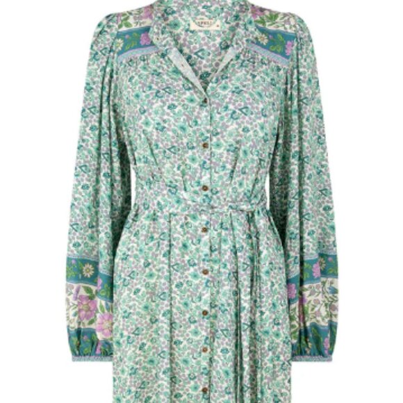 SOLD SPELL Sienna Tunic Dress in Jade NWT FSOT sz Large SOLD OUT online! - Picture 6 of 16